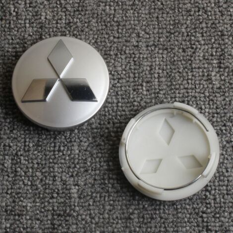 60-mm-Radkappe für Mitsubishi Pajero, Outlander EX, ASX, Lancer, Galant – ABS-Radnabenkappe, Autozubehör, 4er-Pack – Chromsilber (1/4)
