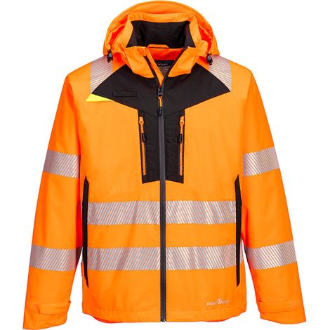 Dx4 Giacca Pioggia Alta Visibilità - 4xl - Arancione - Portwest