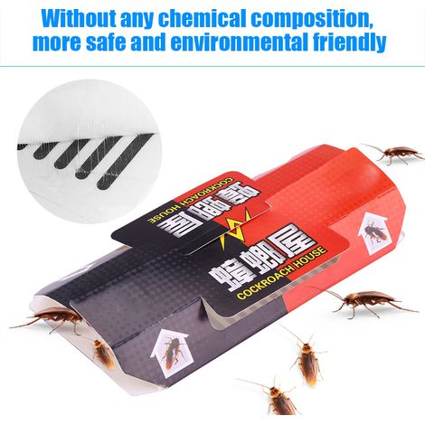 Lot de 10 pièges à colle anti-cafards, fourmis, araignées et autres nuisibles.