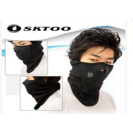 Masque Hiver - Tissu Polaire - Protection Visage Et Cou - Moto Vélo Ski Équitation - Taille Unique (1/3)