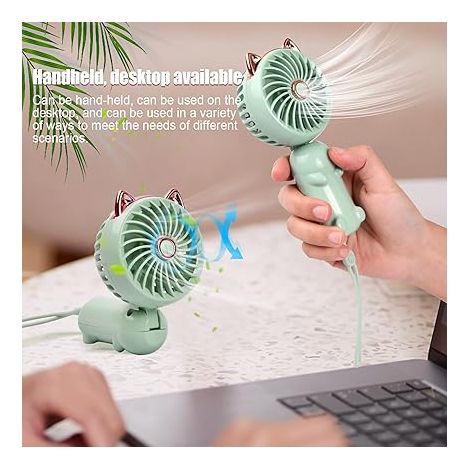 Ventilateur portable, mini ventilateurs USB, ventilateur portable à batterie rechargeable avec-AquaForge