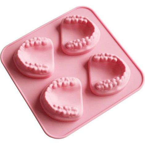 Moule à glace - GIGICIAL - Forme de dents - Rose - 14,8 x 14,8 x 2 cm (1/5)