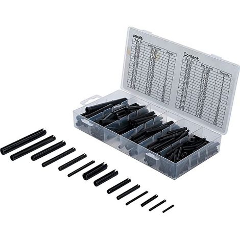 Bgs Technic – Coffret de 450 goupilles élastiques métriques mécanindus assorties – 19 dimensions – Pour bois dur et teck – 450 pièces (1/2)
