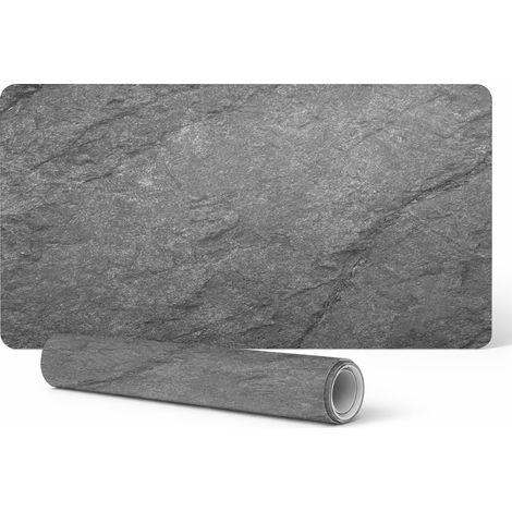 Alfombrilla de rat贸n para escritorio, teclado y port谩til, textura de piedra, 90x45 cm