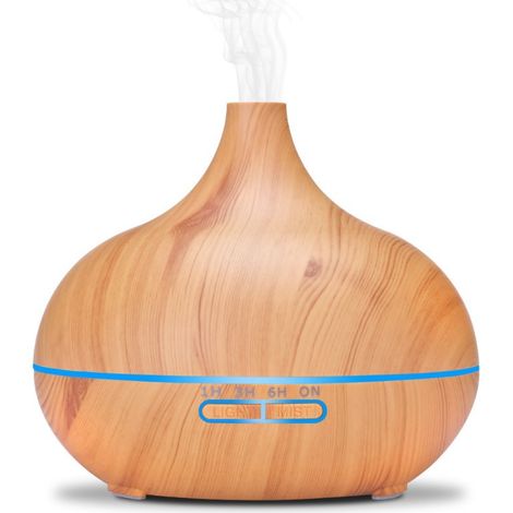 AIDUCHO 500ml Diffuseur D'huiles Essentielles, Humidificateur Ultrasonique Diffuseur Aromathérapie Avec 7 Couleurs Lumières Led, Arrêt Automatique,Pour La Maison,Salon,Yoga,Spa (1/5)