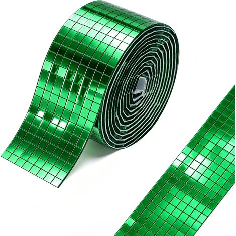 Lot de 3600 carreaux de mosaïque autocollants en verre - 5 x 5 mm Mini autocollants carrés pour miroir, mosaïque, carreaux de miroir, autocollants pour bricolage, discothèque, décoration (1/5)