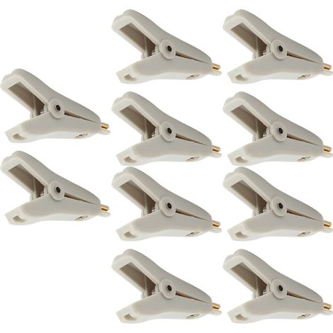 10 Pièces Pinces Crocodile Dorées en Laiton 25mm pour Câbles de Test Électrique