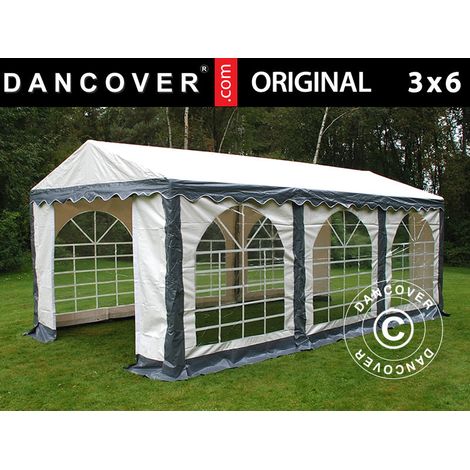Marquee Original 3x6 m PVC 900, Grey/White - Dancover
