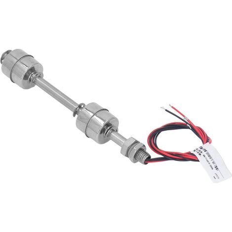 Contrôleur de niveau d'eau à double bille 150 mm, interrupteur à flotteur à double bille en acier inoxydable, capteur de niveau d'eau 0‑110 V (1/5)