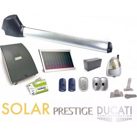 Kit Motorisation Portail Solaire Ducati Home Automation EVO 748 SOLAR MONO - Pour portail à 1 vantail battant maxi 4 m 350 kg (1/5)