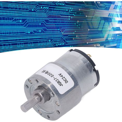Moteur à engrenages CC JGB37-520, 24 V CC, 320 tr/min (1/5)