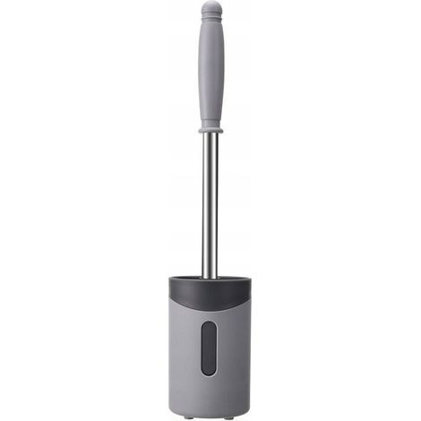 Brosse de toilette murale, kit de nettoyage, brosse de toilette grise-AquaForge (1/3)