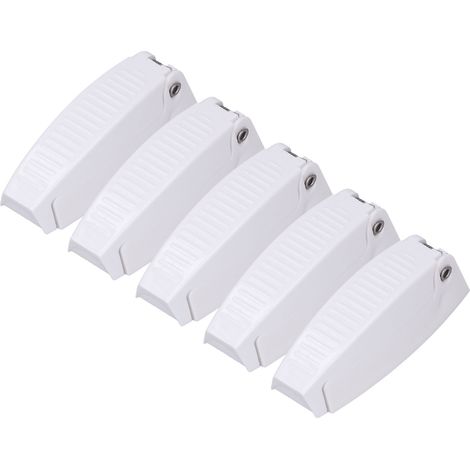 Lot de 5 loquets de porte pour camping-car, en plastique ABS, pour porte de rangement de caravane ou remorque.