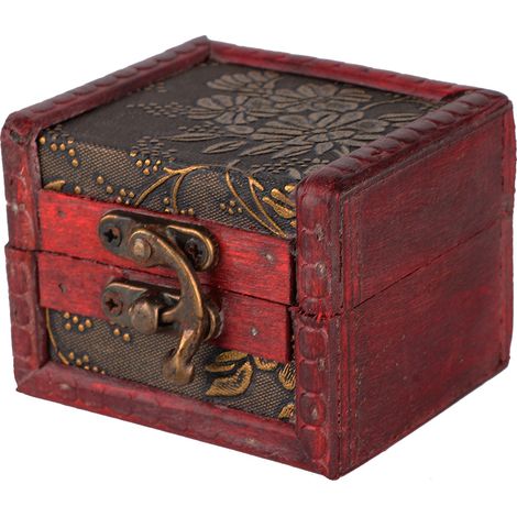Boîte de rangement rétro en bois mini pour bureau, organisateur de bijoux et cosmétiques, coffret utilitaire 01 (1/5)