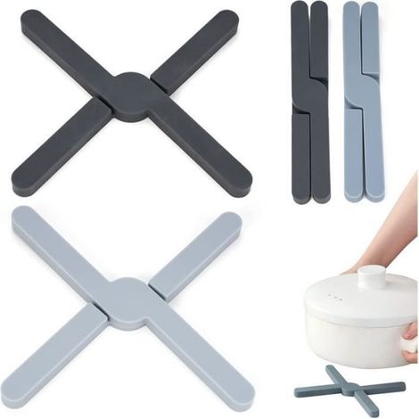 Dessous De Plat - Silicone Alimentaire - Résistant À La Chaleur Jusqu'à 220 °C - Antidérapant - Pliable - Lot De 4 (1/4)