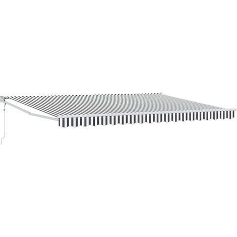 Maison Exclusive - Tenda Retrattile Antracite e Bianca 4,5x3 m Tessuto e Alluminio