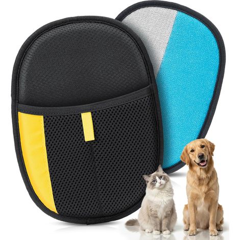 Set mit 1 Tierhaarentfernungshandschuh, magische Pflegehandschuhe für Hunde und Katzen, Entwirrungs- und Reinigungshandschuhe zur Tierhaarentfernung (2418CM) (1/5)