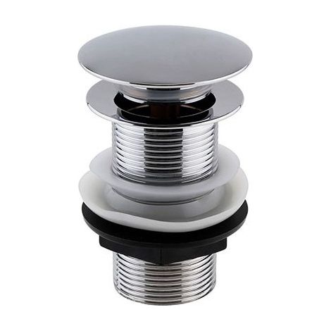 KeyPlumb Bathroom Pop Up Click Clack Basin Sink Metal Unslotted Clicker Waste