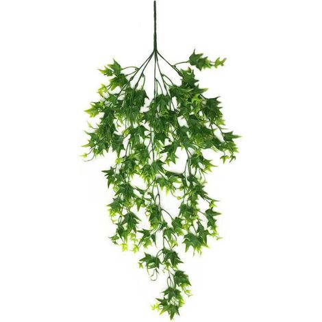 Lot de 2 plantes de lierre pleureur artificielles, 80 cm –Plantes suspendues vertes pour la décoration intérieure et extérieure (1/3)