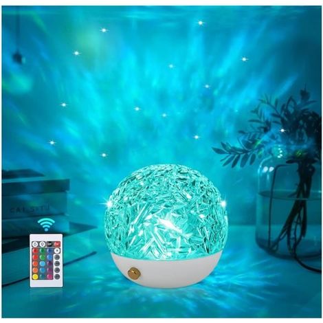 Lampe cube océan, 16 couleurs, projecteur de vagues de l'océan avec télécommande, projecteur lumière d'étoiles enfants, projecteur (1/5)