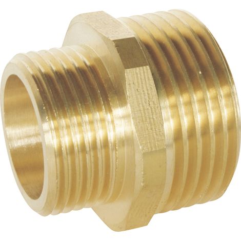 Mamelon laiton brut à visser - Réduit Double Mâle 26/34 -20/27 - Sachet 2 pièces
