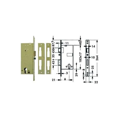 ELETTROSERRATURA DA INFILARE A CILINDRO 5810  mm.50 (Y5810050)    YALE