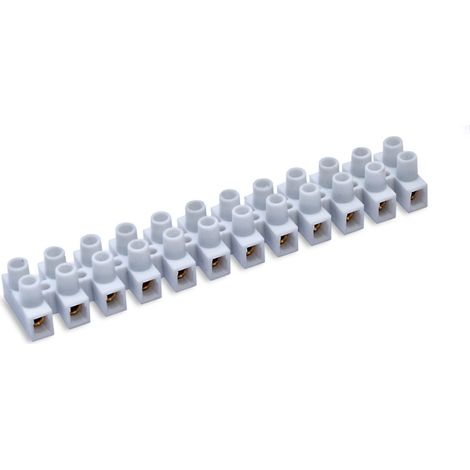 FPLUS regleta conex. 6 mm.blanca x10 uds. (ref.206) , Regletas de conexión de polipropileno y acero galvanizado para asegurar los empalmes eléctricos.

VENTAJAS
Corte fácil
Tornill