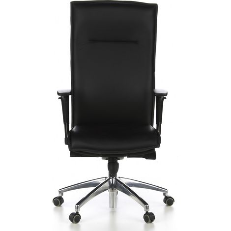 [GEBRAUCHT] B-Ware Hjh Office Bürostuhl Chefsessel Stuhl Leder Schwarz Höhenverstellbare Armlehnen