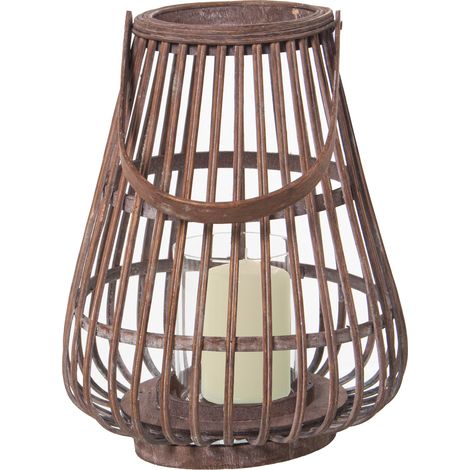Lanterne Bougie Osier C/Poignée °21X27 Cm (1/4)
