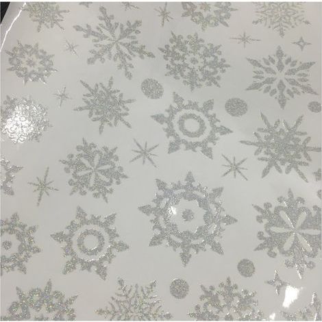 Autocollant Décoratif Amovible Flocon de Neige pour Décoration Maison Bureau (Doré) (1/5)