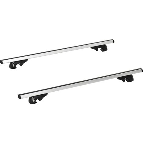 Barre Portapacchi per Auto in Lega di Alluminio 125 cm Max 75 Kg Grigio (1/5)