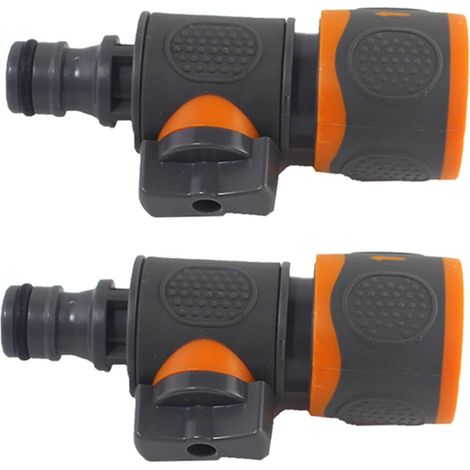 Lot de 2 raccords rapides pour robinet d'arrêt en ligne, outil de connexion pour tuyau d'arrosage (1/5)