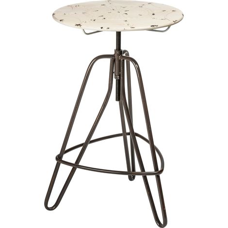 Premier Housewares Artisan Cream Metal Table (1/5)