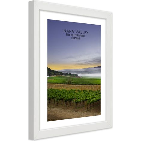 Quadro con cornice, Sera sulla Napa Valley - 20x30 (1/5)