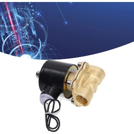 Électrovanne en laiton 2 W normalement fermée pour eau et air, bobine en cuivre, 160-15 V CC, 24 V CC (1/5)