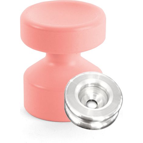 Kit de Fixation : Rondelle multi-matériaux Alu + Petite Patère concave Flamant rose - L'Attachante (1/4)