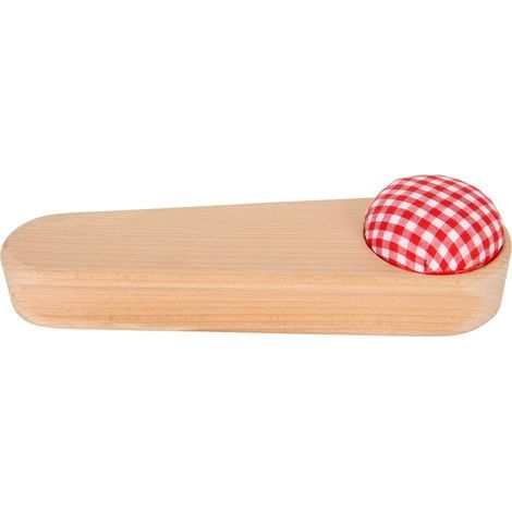 Nadelkissen mit Holzklopfer zum schnellen Glätten von Nähten und einfachen Bügeln (1/5)