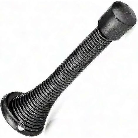 Packung mit 10 schwarzen, federbelasteten Türstoppern, 7,6 cm, robust mit Gummipuffer, ideal für Zuhause und Büro (1/5)