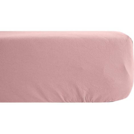 Drap housse uni percale de coton MANOIR Bonnet de 40 cm 180x200 cm (1/5)