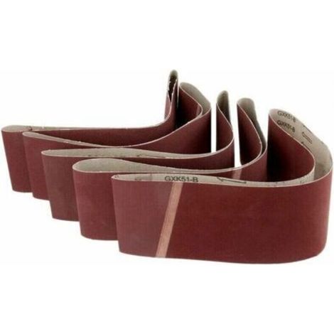 Lot de 5 bandes abrasives 100 mm x 915 mm-Grain 100. (1/5)