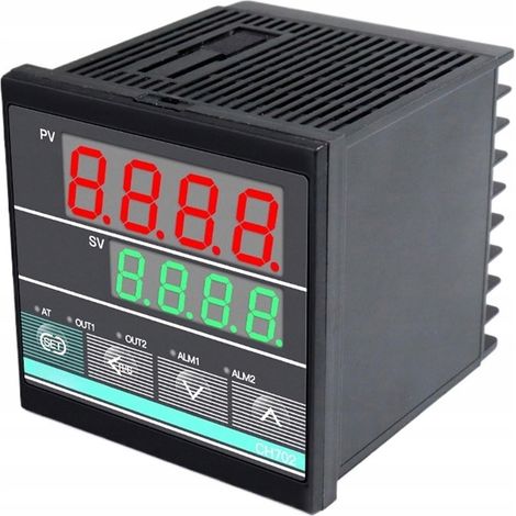Regolatore di Temperatura PID CH702 – Termoregolatore 230V Sensore K 0–1300°C Uscita SSR + Relè Allarme Superiore Pannello 96x96mm LED (1/2)