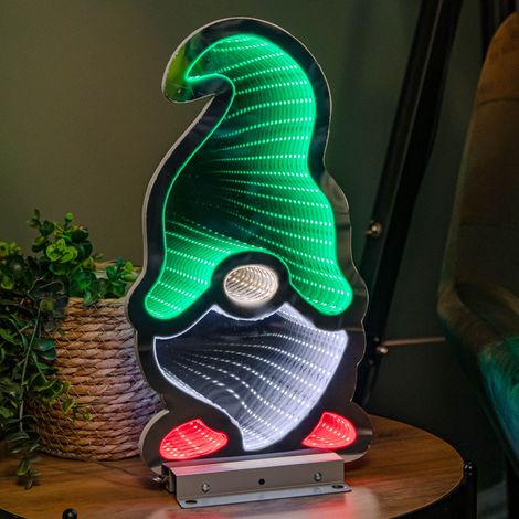 40cm Infinity Gonk with Hat on Metal Base with Green, White and Red LEDs (1/5)