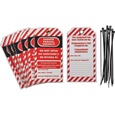THIRARD - Lot de 10 étiquettes "Danger - Ne Pas Ouvrir", langue GB/RO/HU - THIRARD (1/2)