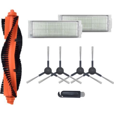 Accesorios compatibles con la aspiradora robot Xiaomi Mi: 2 filtros HEPA, 4 cepillos laterales, 1 cepillo principal, 1 herramienta de limpieza para las piezas del motor. (1/4)