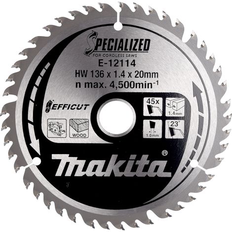 Makita EFFICUT E-12136 hoja para sierra circular 136 mm de carburo