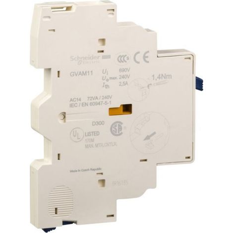 Gvam11 Schneider Tesys Gv - Contact Auxiliaire - Signalisation De Court-circuit - 1of (1/2)