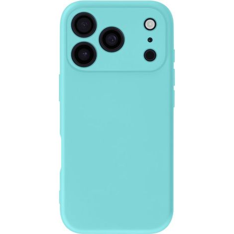 Coque - AVIZAR - iPhone 17 Pro - Silicone semi-rigide - Soft-Touch - Turquoise (1/5)