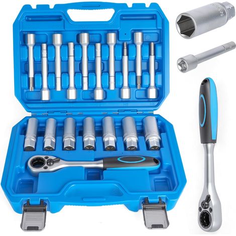 Lot de 18 outils d'amortisseurs, 1/2", écarteur de jambe de force pour changement de jambe de suspension, réparation de paliers de jambe de force et amortisseurs arrière (1/5)