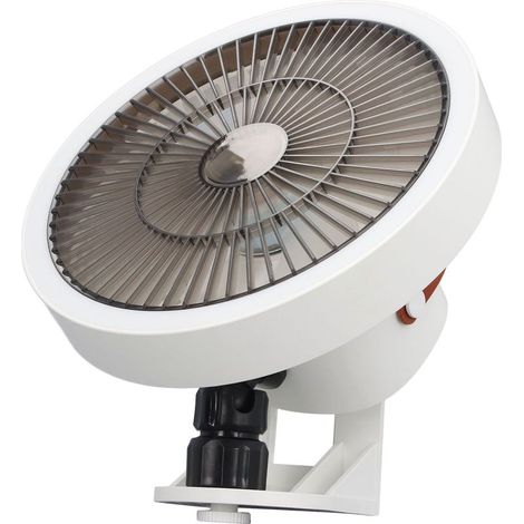 Petit ventilateur mural avec télécommande, mini ventilateur oscillant avec veilleuse, 3 vitesses, blanc, idéal pour camping-car, chambre, bureau, garage (1/4)
