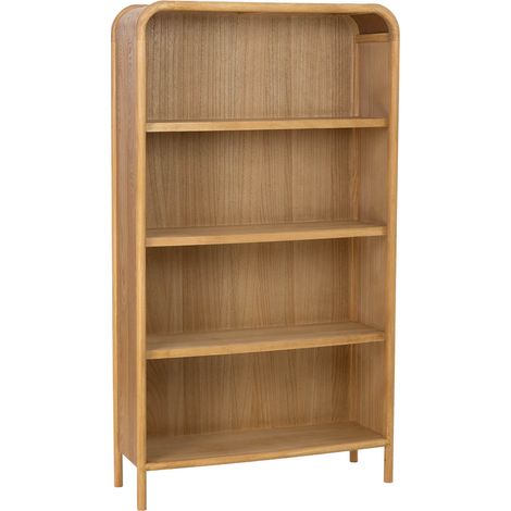 Estantería de madera y ratán marrón 100x35x179h cm (1/5)